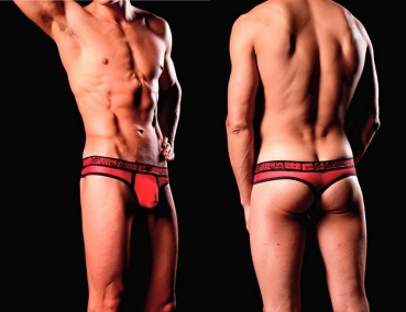 Good Devil 7601 Mesh Thong (Exclusive) red Gr.S**