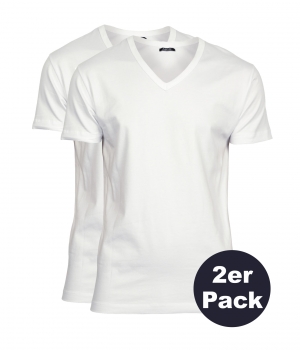 Jack & Jones - JJ9204 T- Shirt mit V- Auscchnitt in weiß
