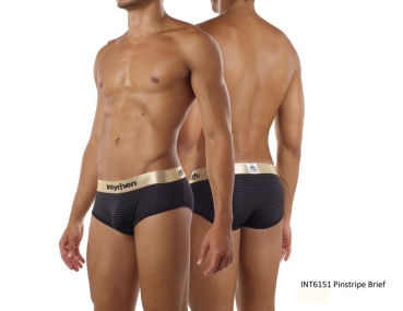 Intymen 6151 Pinstripe Brief Black Gr.S