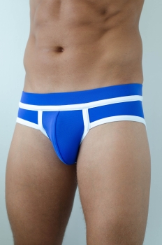 bruze Minipant - Badehose - sporty - Regular Fit - blau/weiß