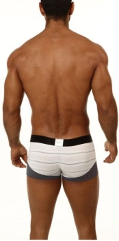 Agacio AG5751 Lifestyle Two Tone Boxer Brief Grey Stripes