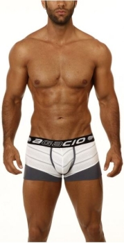 Agacio AG5751 Lifestyle Two Tone Boxer Brief Grey Stripes