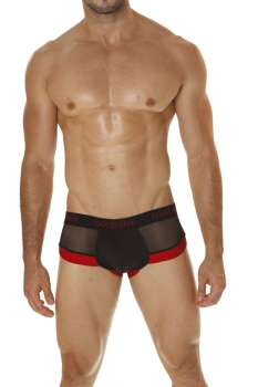 Good Devil GD422 Rotica Sheer Jockstrap Black/Red Gr.M