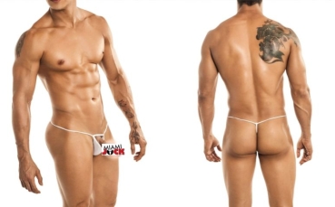 MJ Ball Cup Thong Model 40104 white