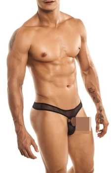 MJ Metal Cockring Thong Model 40110 black Gr.S/M