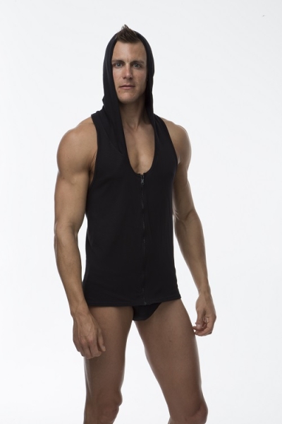 Cover Male Tank Hoodie 339 black