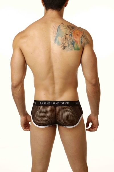 Good Devil 5046 Fishnet Brief Black/White