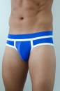 Minipant - Badehose - sporty - Regular Fit - blau/weiß