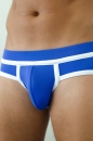 Minipant - Badehose - sporty - Extended Fit - blau/weiß